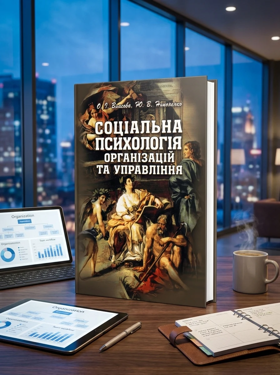 Соціальна психологія організацій та управління. Підручник затверджений МОН України — Власова О.І., обкладинка