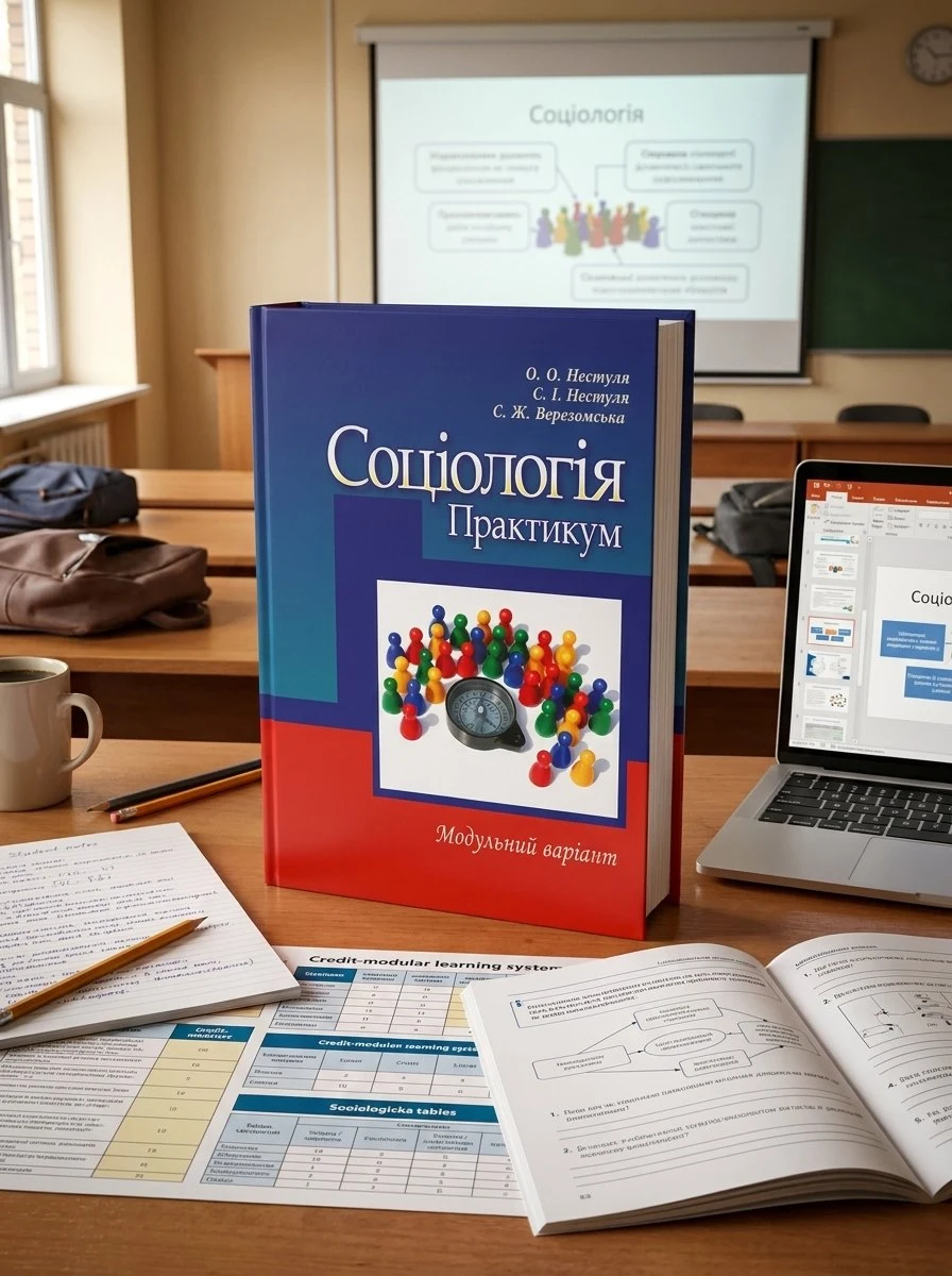Соціологія. Практикум. Модульний варіант. 2-ге видання. Навчальний посібник рекомендовано МОН України — Нестуля О.О., обкладинка