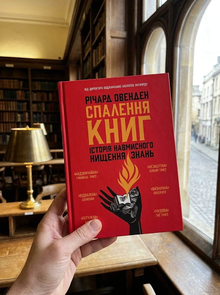 Спалення книг. Історія навмисного нищення знань — Річард Овенден, обкладинка