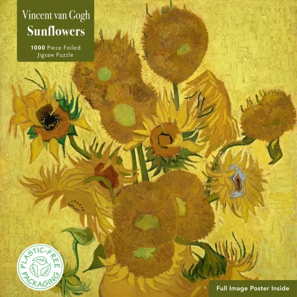 Special Edition Adult Foiled Jigsaw Puzzle Vincent van Gogh: Sunflowers 1000 Pieces,