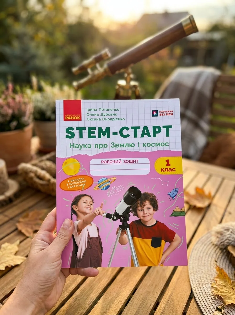 STEM-старт. 1 клас. Наука про Землю і космос. Робочий зошит — Ірина Потапенко, обкладинка