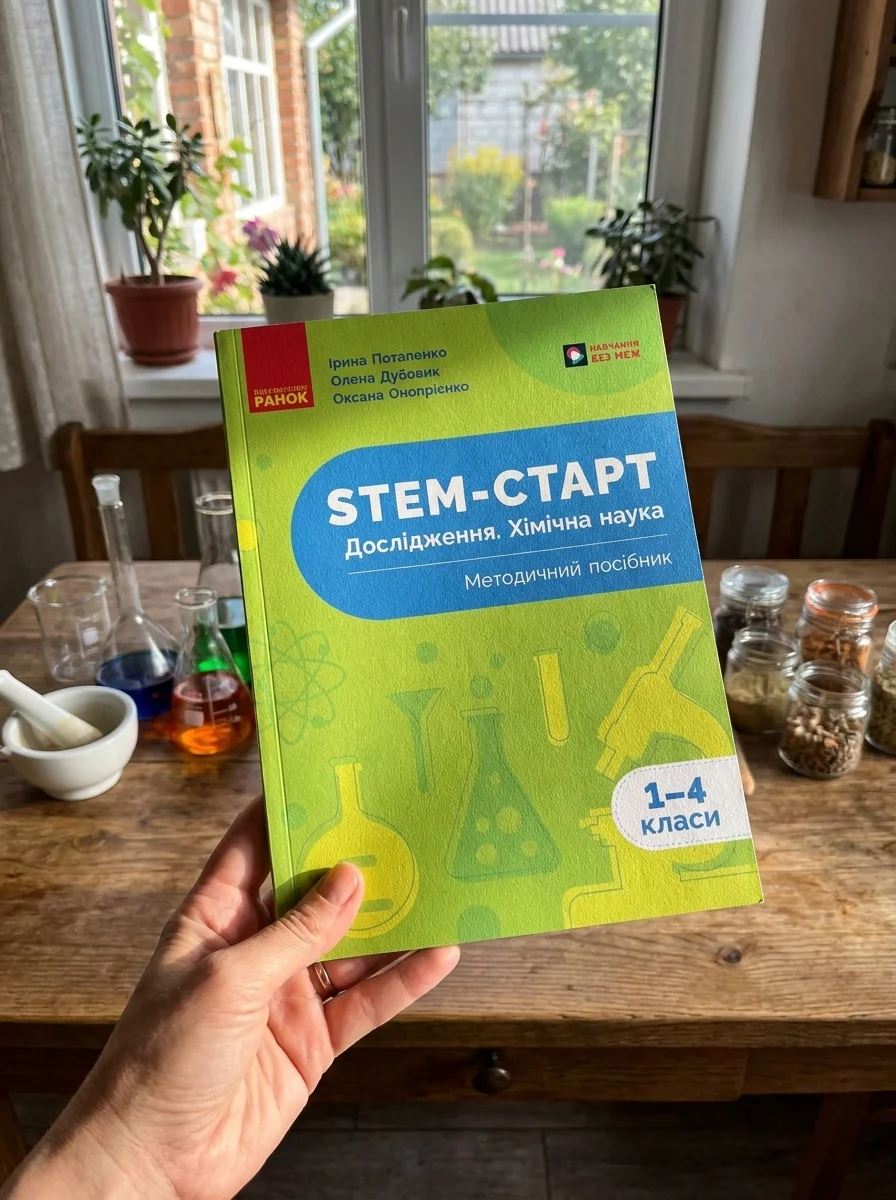 STEM-старт. Дослідження. Хімічна наука. 1-4 класи. Методичний посібник — Ірина Потапенко, обкладинка
