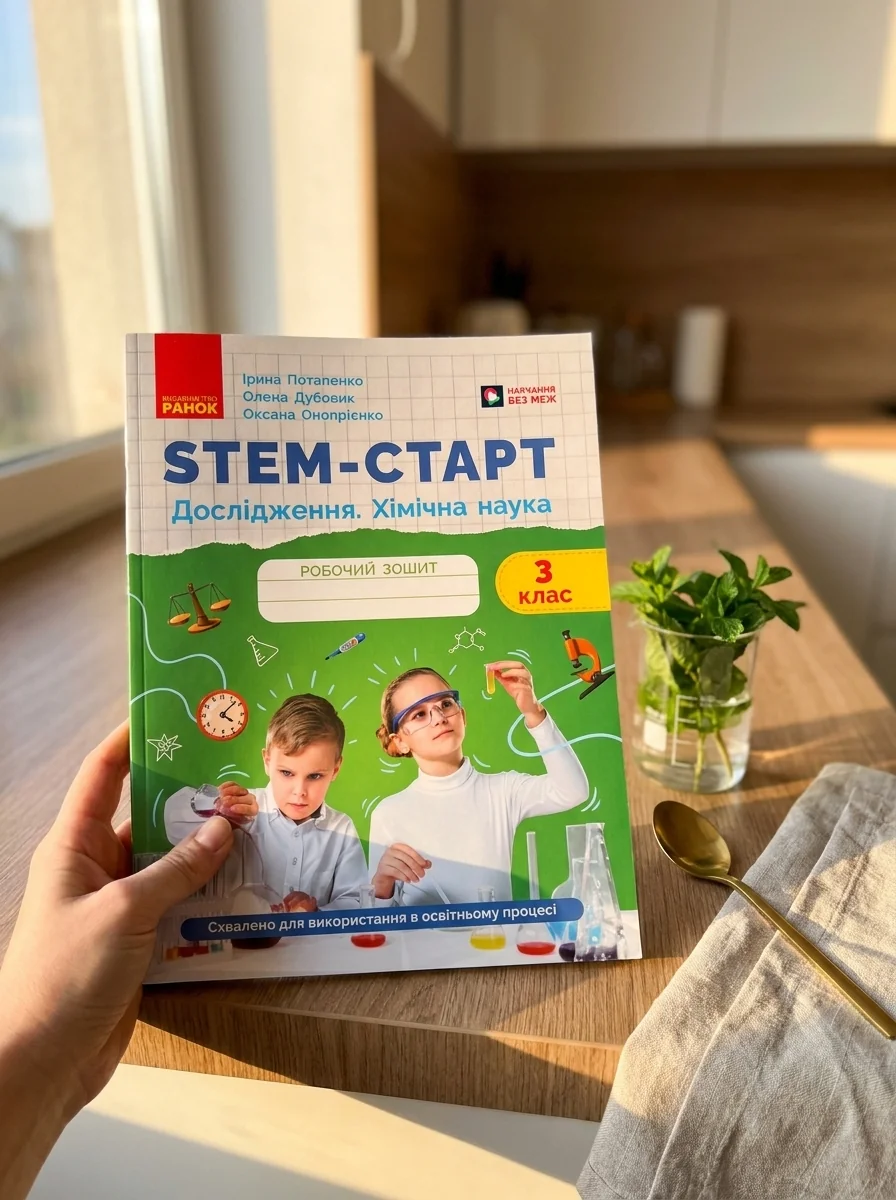 STEM-Старт. Дослідження. Хімічна наука. 3 клас. Робочий зошит — Ірина Потапенко, обкладинка