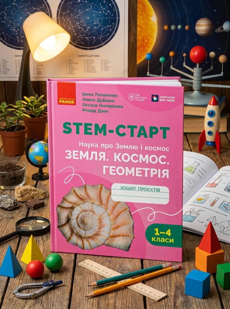 STEM-Старт. Наука про Землю і космос. Земля. Космос. Геометрія. Зошит проєктів. 1-4 класи — Дитяча література