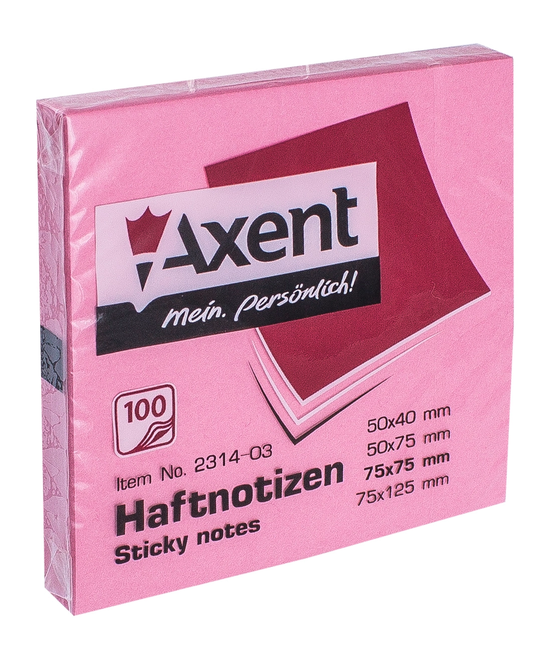 Стікер блок Axent 2314- A -03 рож.