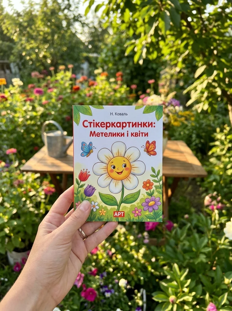 Стікеркартинки: Метелики і квіти — Дитяча література