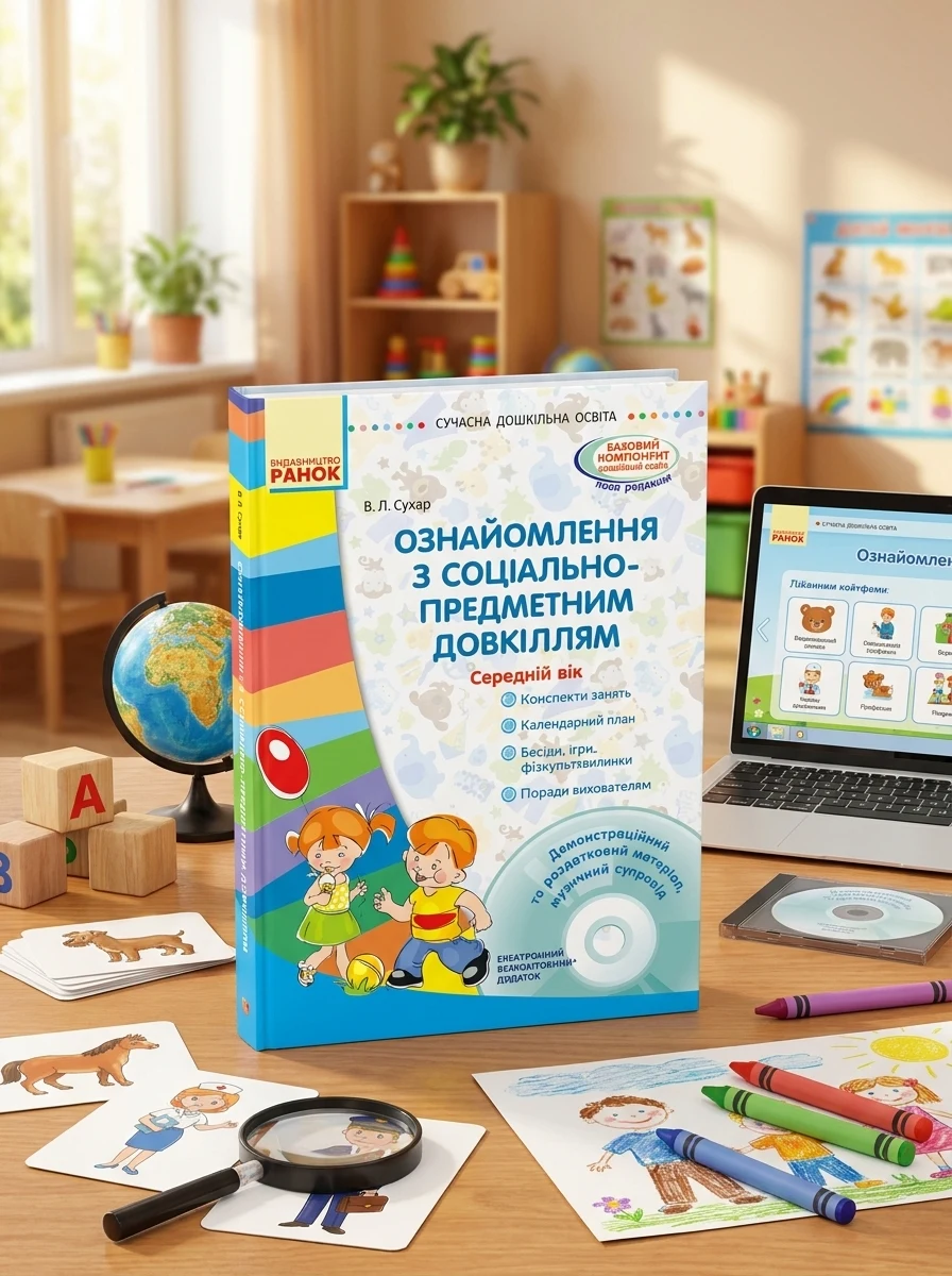 Сучасна дошкільна освіта. Ознайомлення із соціально-предметним довкіллям. Середній дошкільний вік (+CD) — Дім, сім'я, релігія