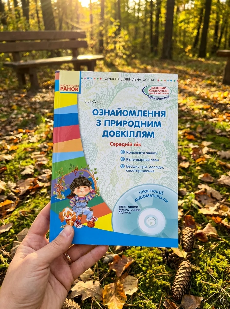 Сучасна дошкільна освіта. Ознайомлення з природним довкіллям. Середній дошкільний вік + Диск — Вікторія Сухар, обкладинка
