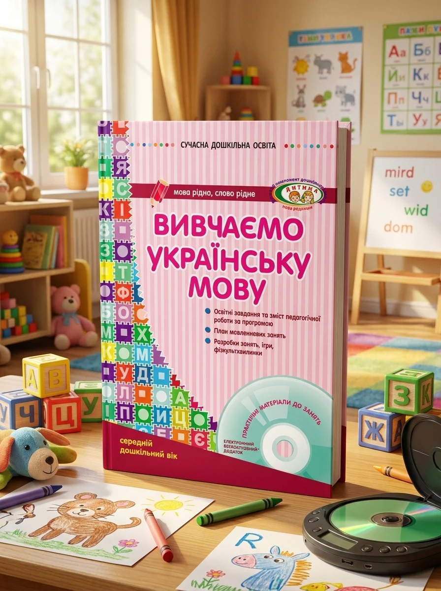 Сучасна дошкільна освіта. Вивчаємо українську мову. Середній дошкільний вік + CD-диск — Вивчення мов