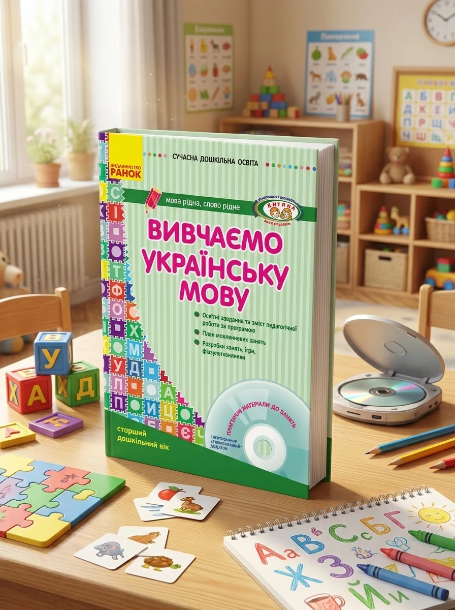 Сучасна дошкільна освіта. Вивчаємо українську мову. Старший дошкільний вік + CD-диск — Вивчення мов
