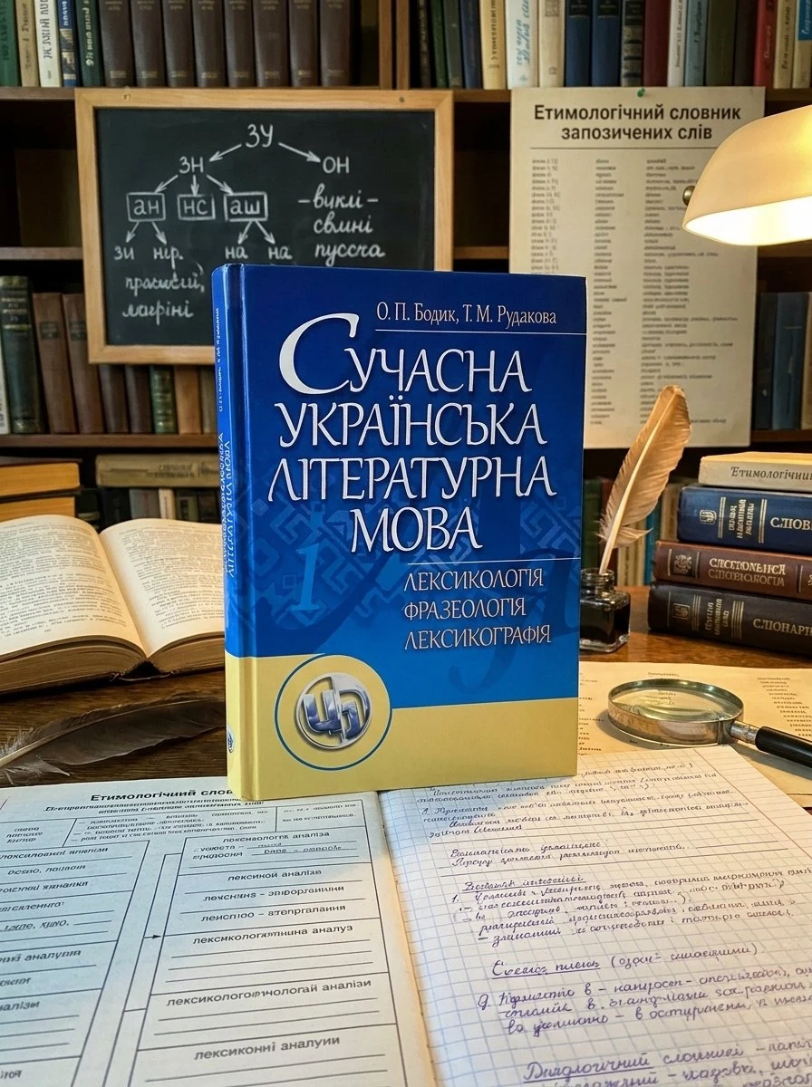 Сучасна українська літературна мова. Лексикологія. Фразеологія. Лексикографія. Навчальний посібник рекомендовано МОН України — Бодик О.П., обкладинка