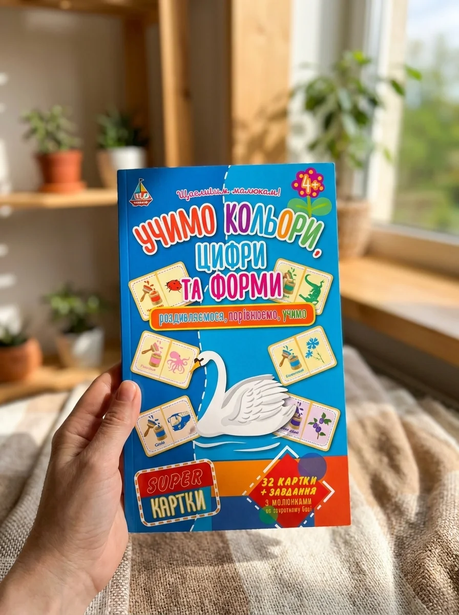 Super картки. Учимо кольори, цифри та форми — Розвивальні книги