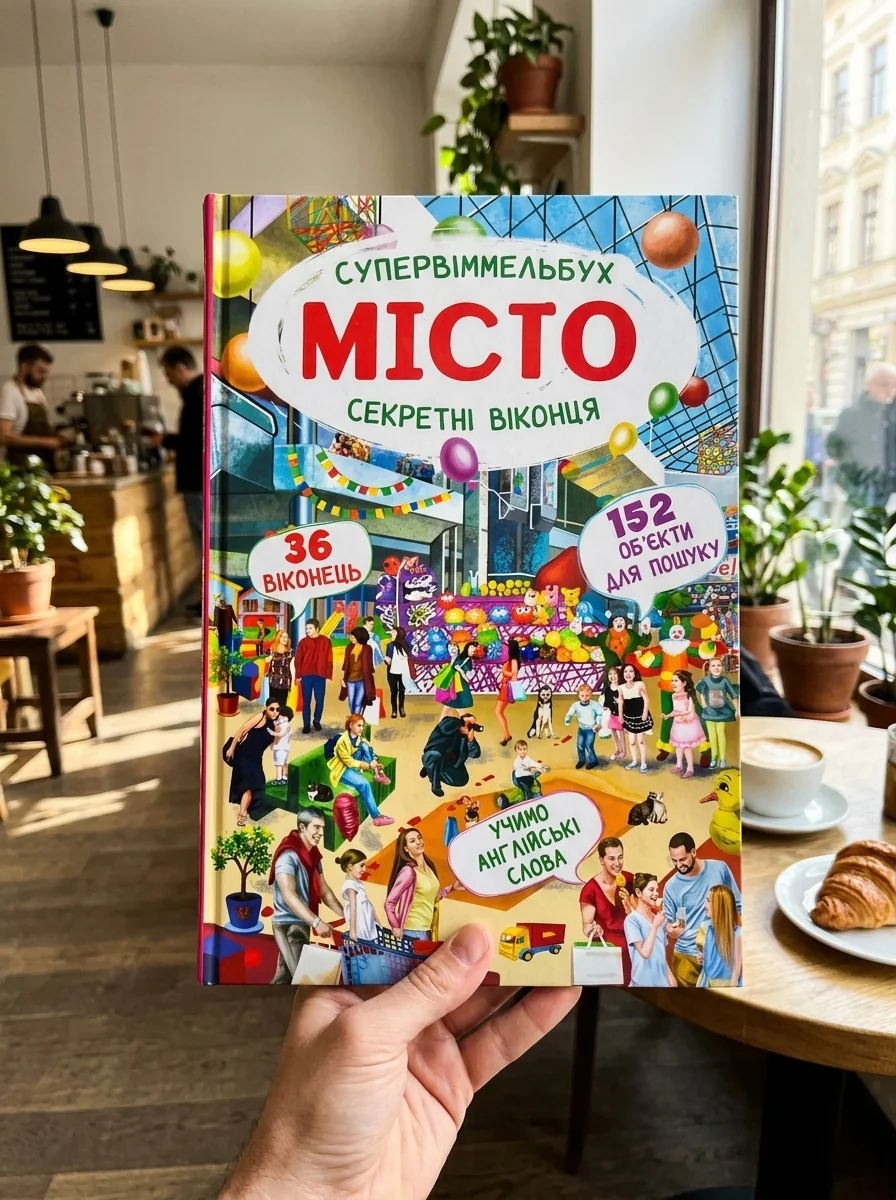 Супервіммельбух. Секретні віконця. Місто. Книга-картонка — Турбаніст Д., обкладинка