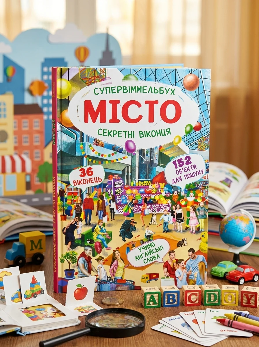 Супервіммельбух. Секретні віконця. Місто. Книга-картонка — Дитячі книги