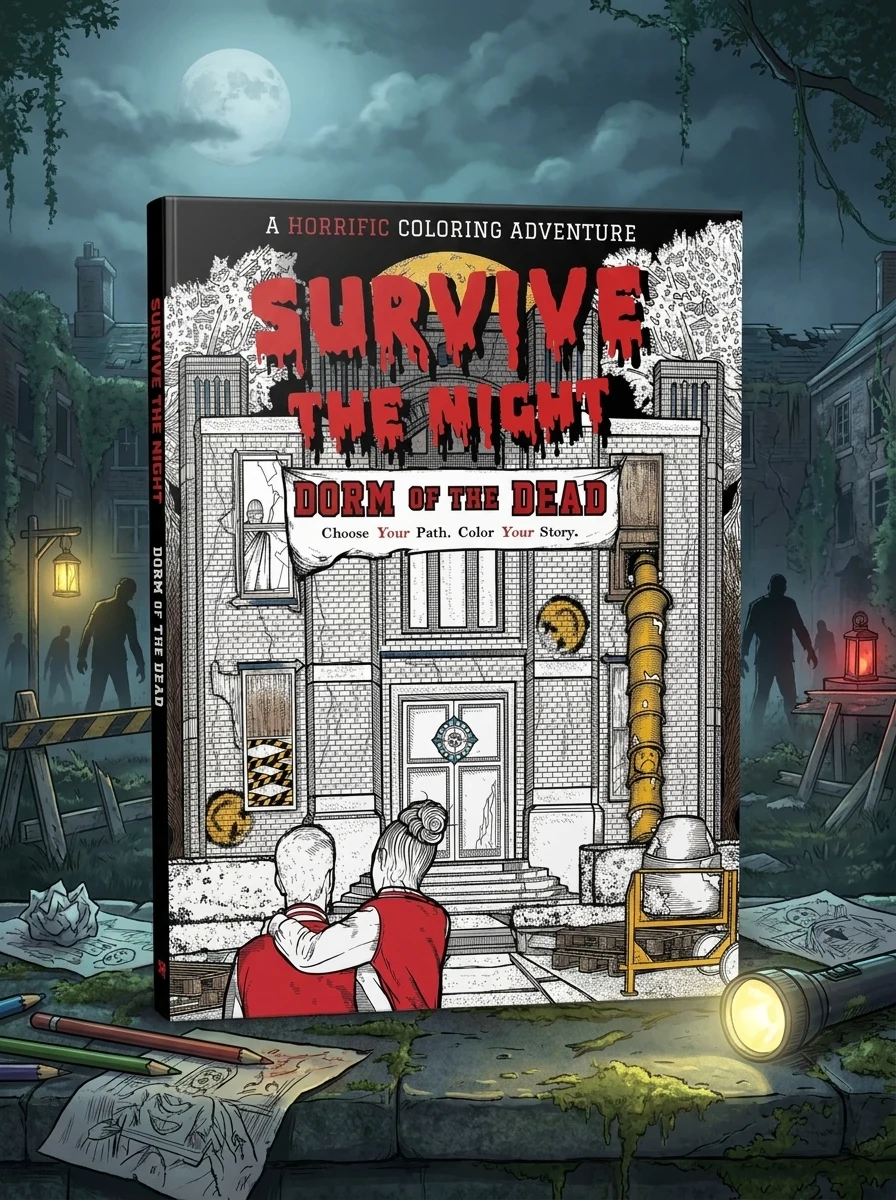 Survive the Night. Dorm of the Dead. A Horrific Coloring Adventure — Вілл Роджерс, фото 2