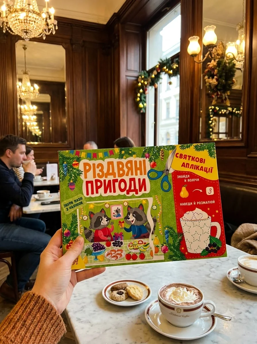 Святкові аплікації. Різдвяні пригоди — Книги з наліпками