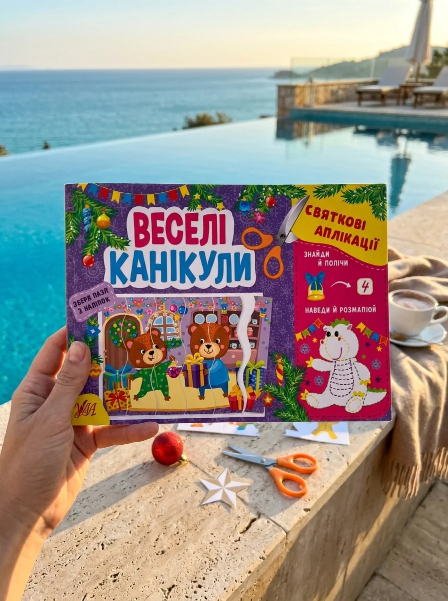 Святкові аплікації. Веселі канікули — Книги-іграшки