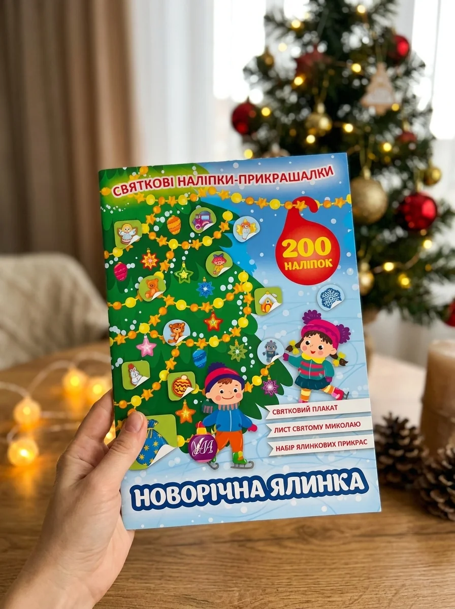 Святкові наліпки-прикрашалки. Новорічна ялинка — фото 2