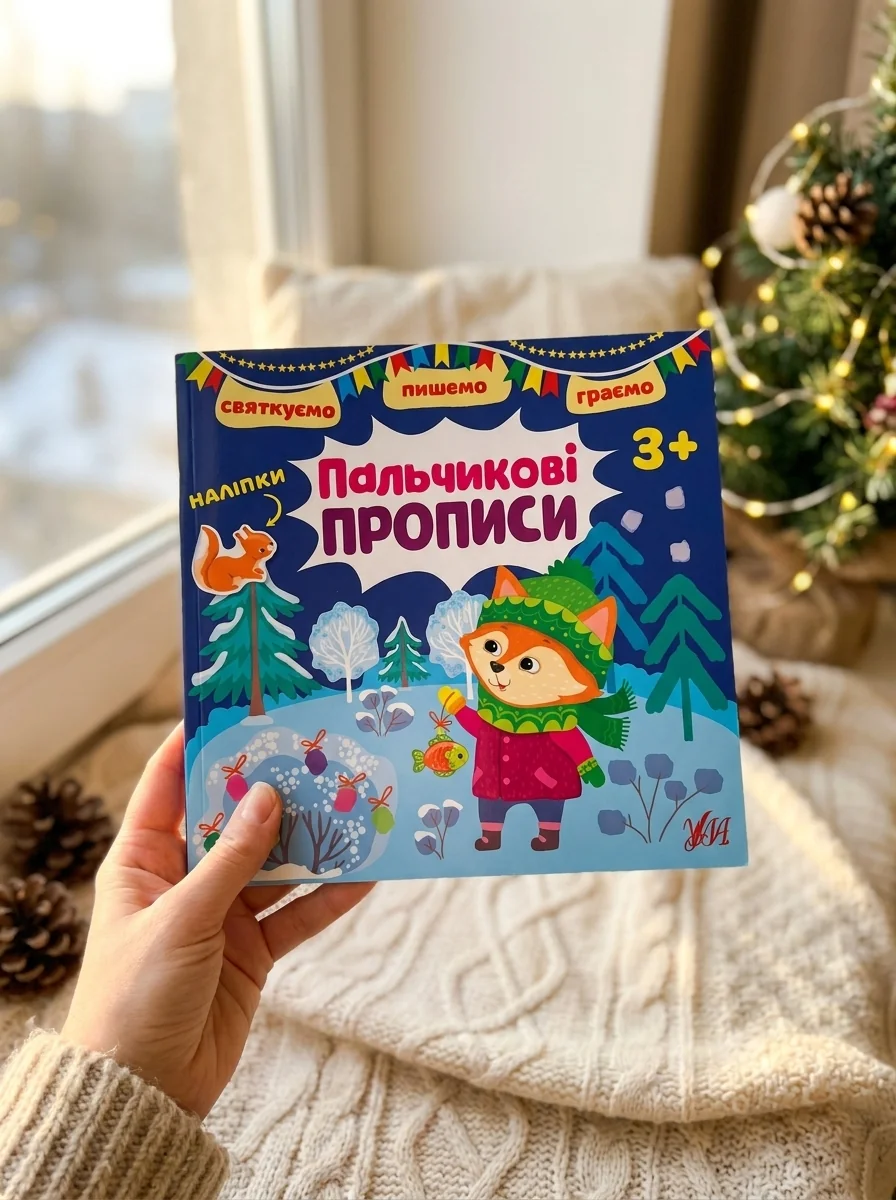 Святкуємо. Пишемо. Граємо. Пальчикові прописи. 3+ — Книги з наліпками