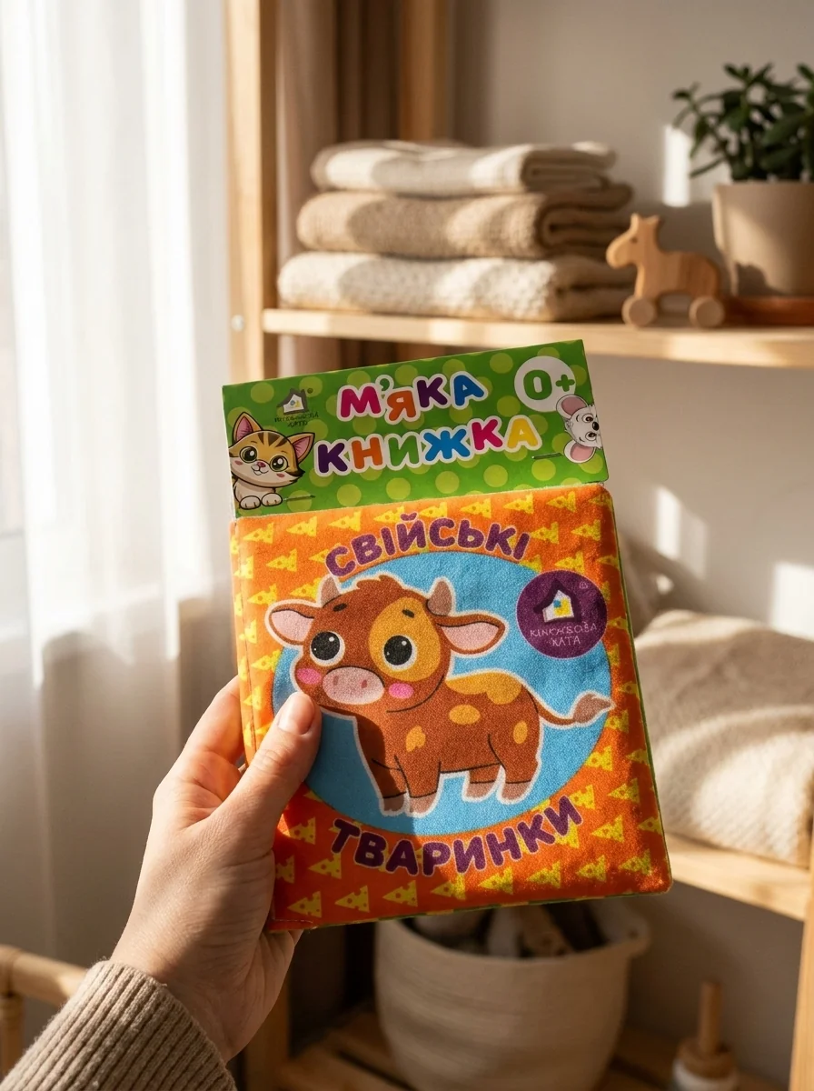 Свійські тваринки. М'яка книжка, обкладинка