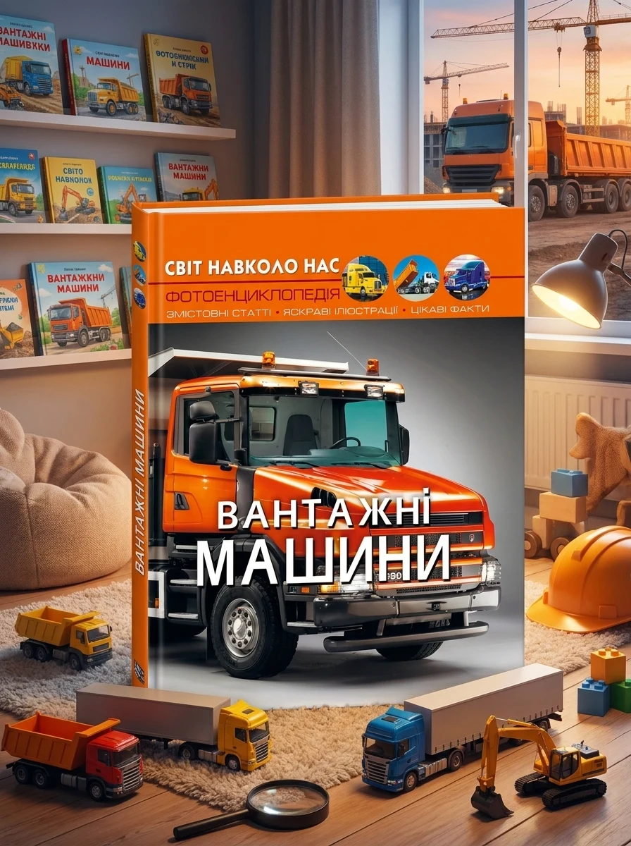 Світ навколо нас. Вантажні машини, — Дитяча література