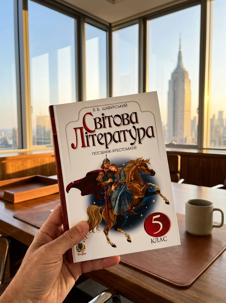 Світова література. 5 клас. Посібник-хрестоматія — Борис Щавурський, обкладинка
