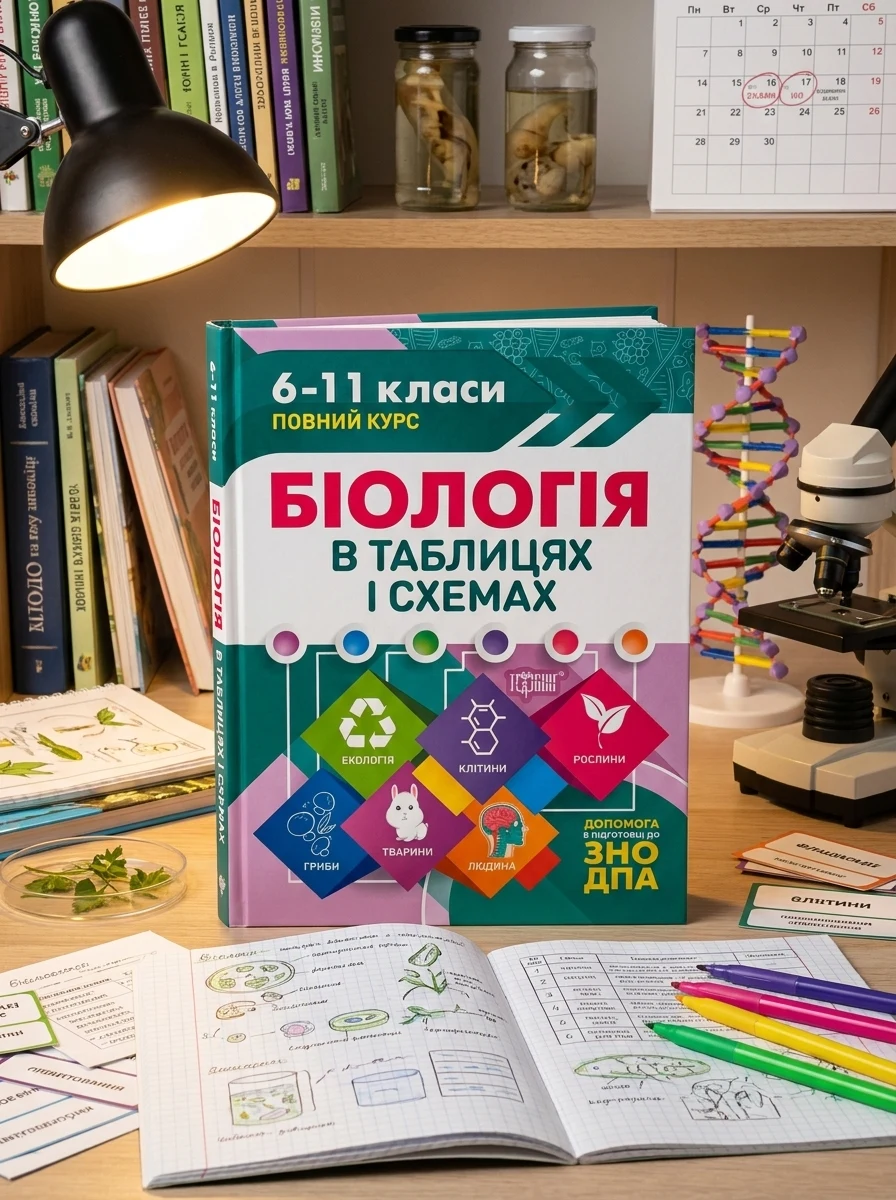 Таблиці та схеми. Біологія в таблицях і схемах. 6-11 класи, до ДПА, ЗНО — Вивчення мов