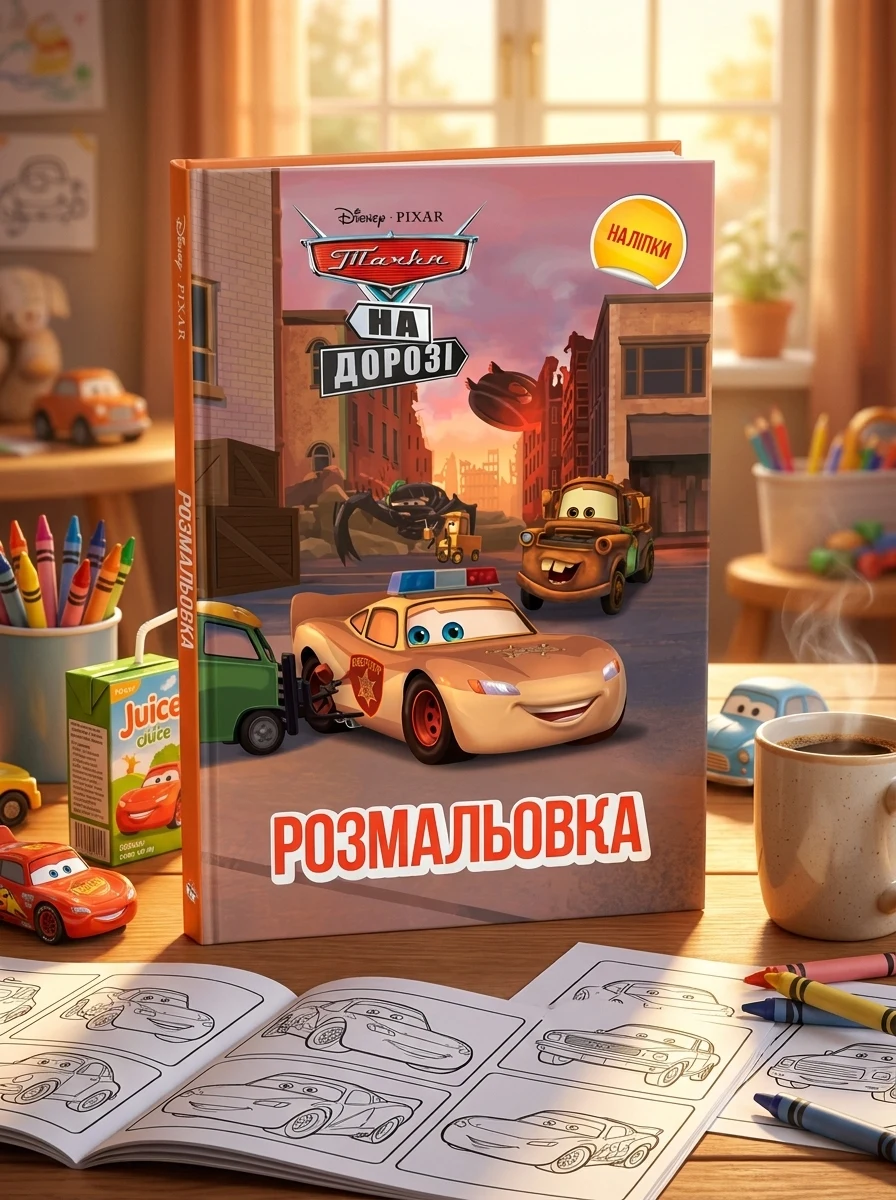 Тачки на дорозі. Розмальовка, — Дитяча література