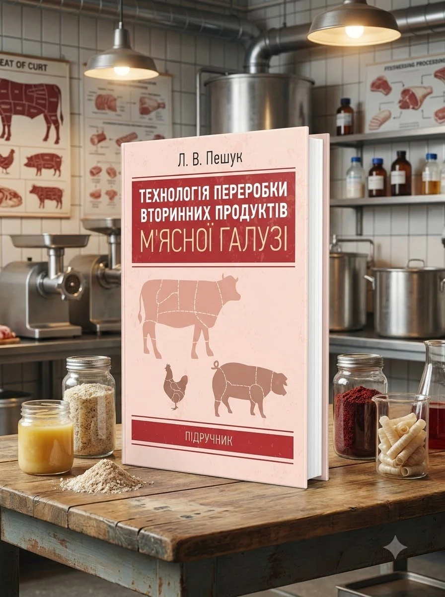 Технологія переробки вторинних продуктів м'ясної галузі.: Підручник — Пешук Л.В, обкладинка