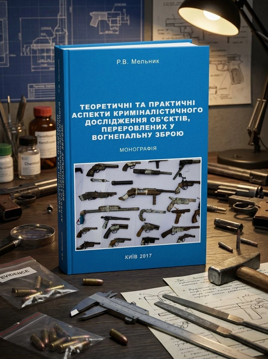Теоретичні та практичні аспекти криміналістичного дослідження об'єктів, перероблених у вогнеп. зброю Монографія — Мельник В., обкладинка
