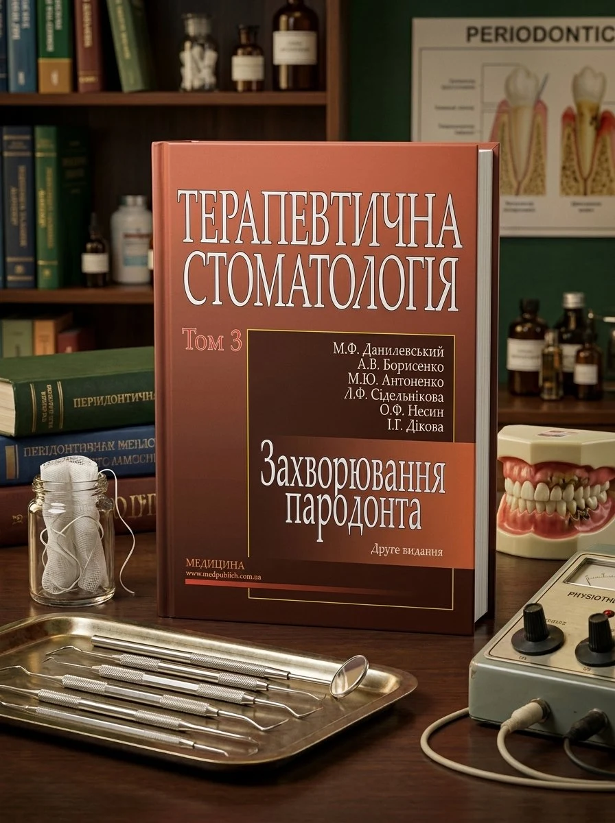 Терапевтична стоматологія: у 4 томах. — Том 3. Захворювання пародонта: підручник (ВНЗ ІІІ—ІV р. а.) — М.Ф Данилевський, обкладинка
