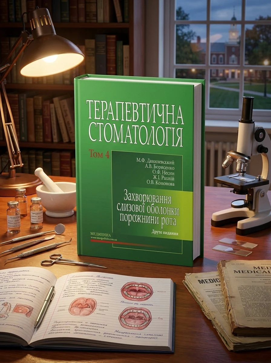 Терапевтична стоматологія: у 4 томах. Том 4. Захворювання слизової оболонки порожнини рота: підручник — М.Ф Данилевський, обкладинка