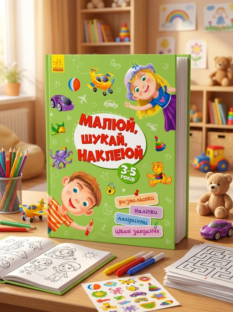 Територія без дорослих. Малюй, шукай, наклеюй — Дитячі книги