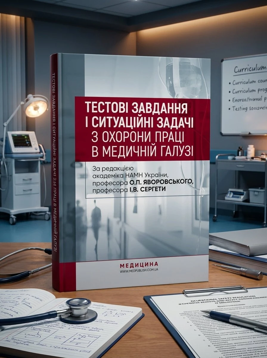 Тестові завдання і ситуаційні задачі з охорони праці в медичній галузі: навчальний посібник — І.В Сергета, обкладинка