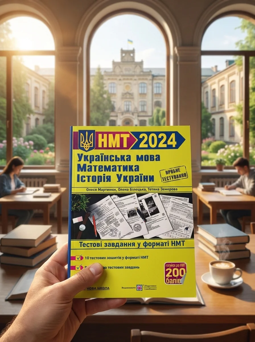 Тестові завдання у форматі НМТ 2024. Українська мова, математика, історія України — Мартинюк О., обкладинка