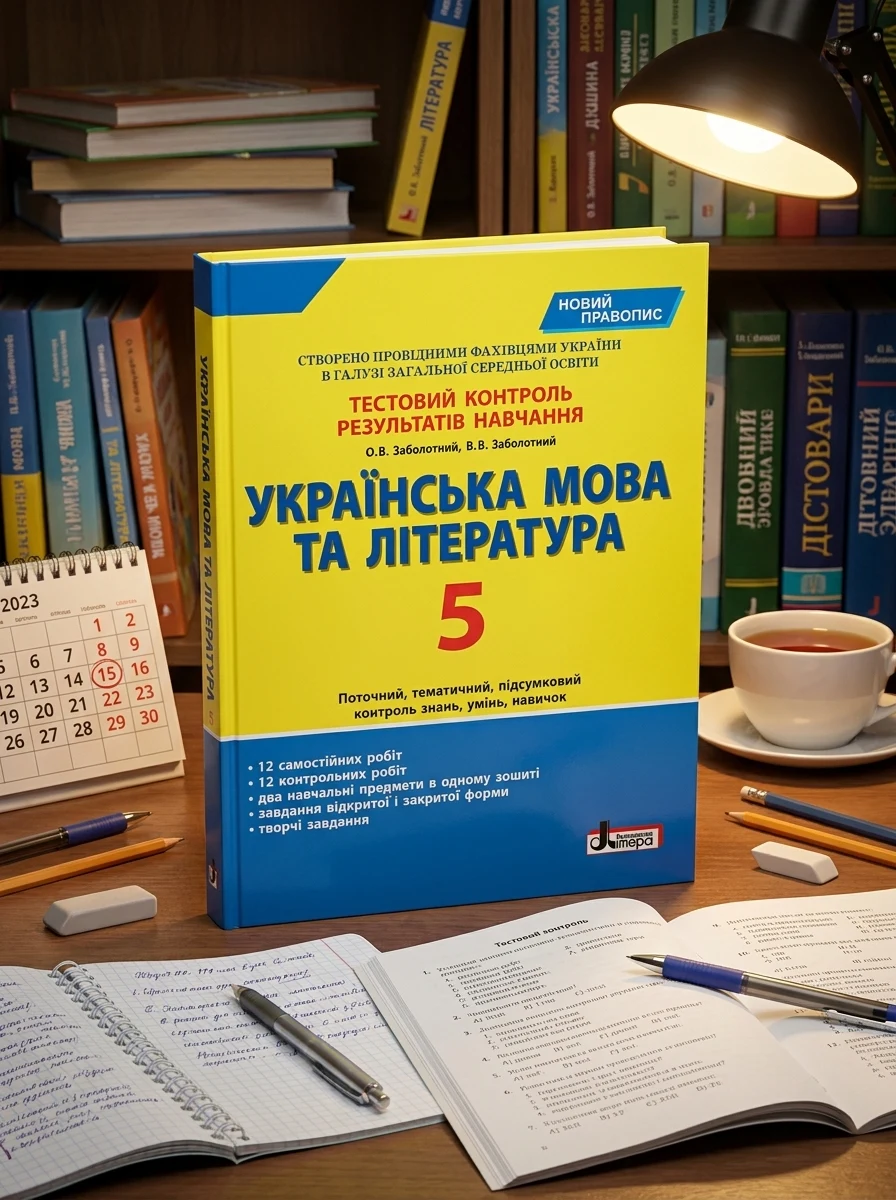 Тестовий контроль результатів навчання. Українська мова та література. 5 клас. Новий правопис — Вивчення мов