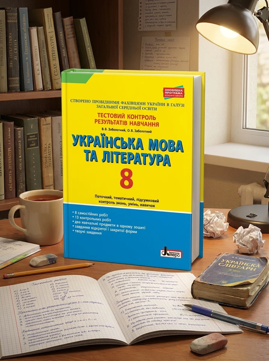 Тестовий контроль результатів навчання. Українська мова та література. 8 клас. Оновлена програма — Вивчення мов
