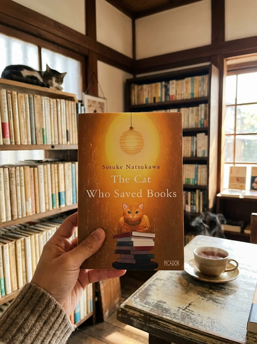 Cat Who Saved Books — Сосуке Нацукава, обкладинка