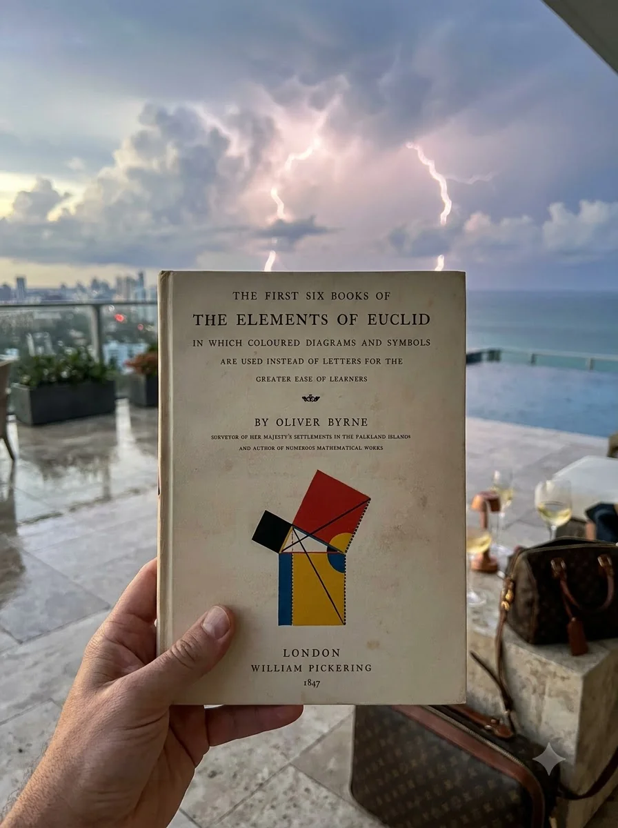The First Six Books of the Elements of Euclid — Oliver Byrne, обкладинка