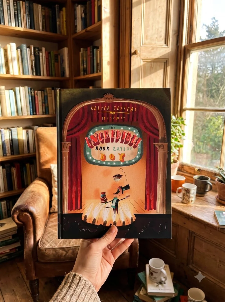 The Incredible Book Eating Boy — Олівер Джефферс, обкладинка