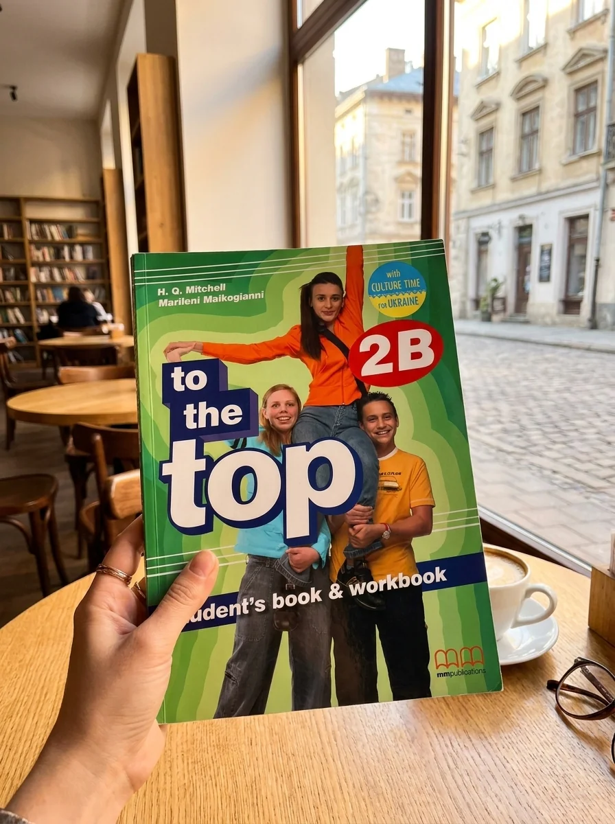 To the Top 2B. Students Book+workbook with CD-ROM with Culture Time for Ukraine — Гаральд Квінтон Мітчелл, обкладинка