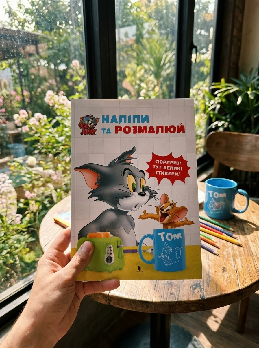 Том і Джеррі. Наліпи та розмалюй, обкладинка
