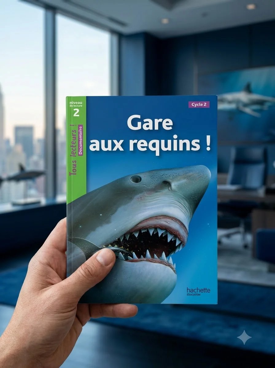 Tous Lecteurs! Gare aux requins Niveau 2 — Люсіль Галліот, обкладинка