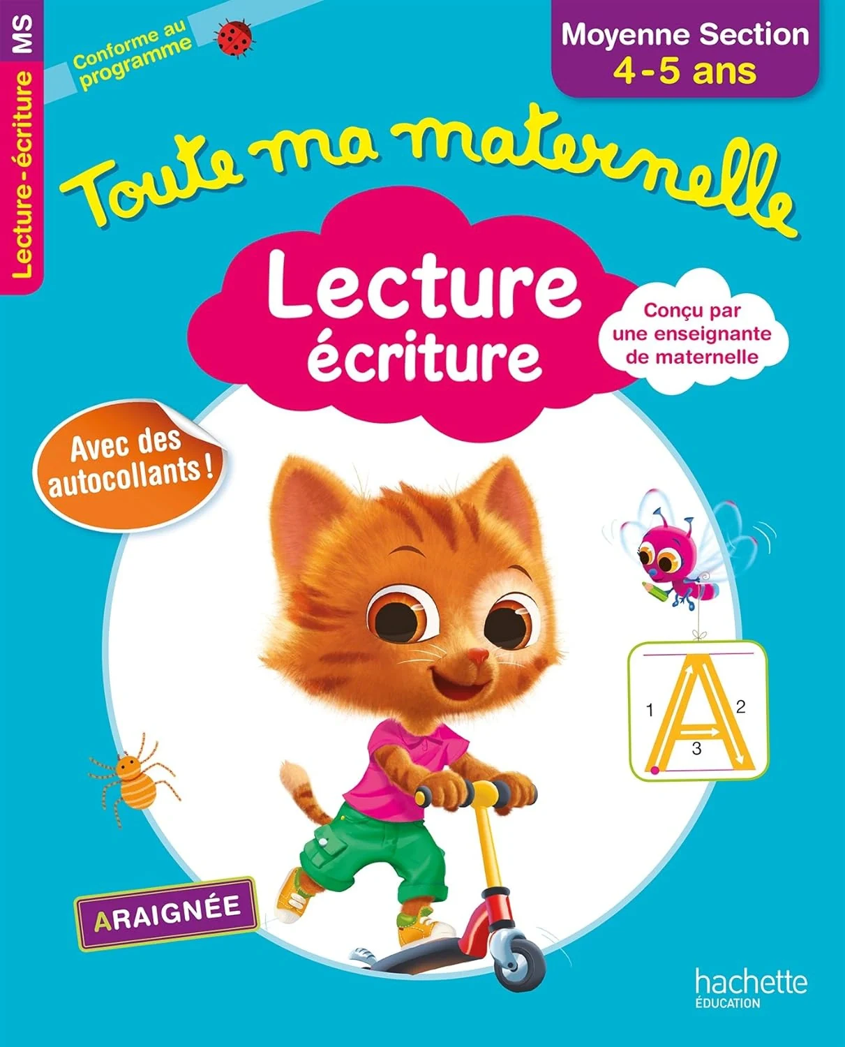 Toute Ma Maternelle Lecture - ecriture Moyenne Section. 4 - 5 ans,