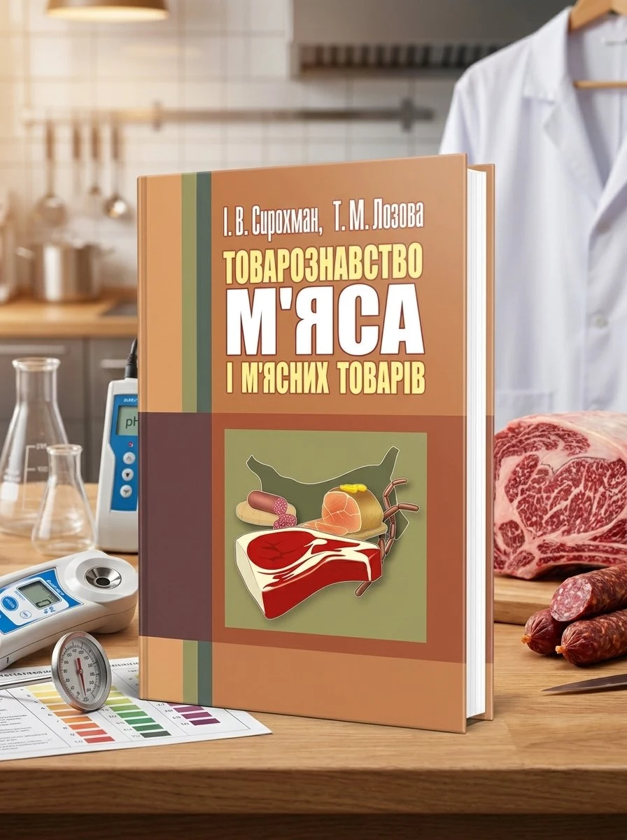 Товарознавство м'яса і м'ясних товарів. 2-ге видання. Підручник затверджений МОН України — Сирохман І.В., обкладинка