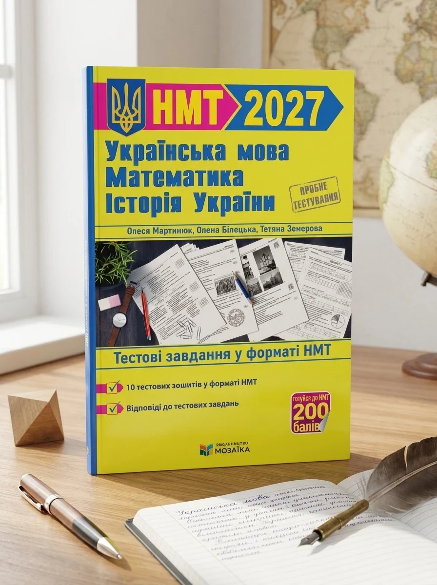 Тренажер для підготовки до НМТ: Математика, Українська мова, Історія України 2027 Мартинюк О., Білецька О., Земерова Т.