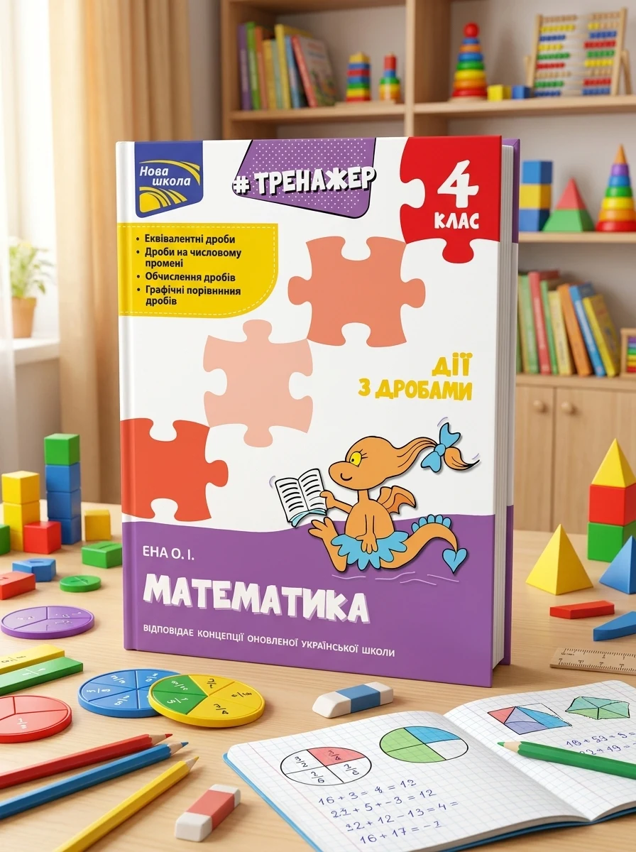 Тренажер. Математика. Дії з дробами. 4 клас — Дитяча література
