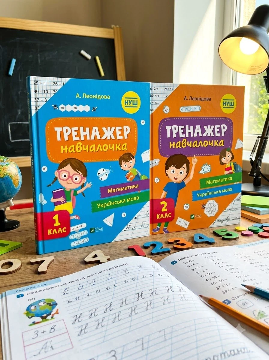 Тренажер-навчалочка. 1-2 клас. Комплект з 2-х шт. — А. Леонідова, обкладинка