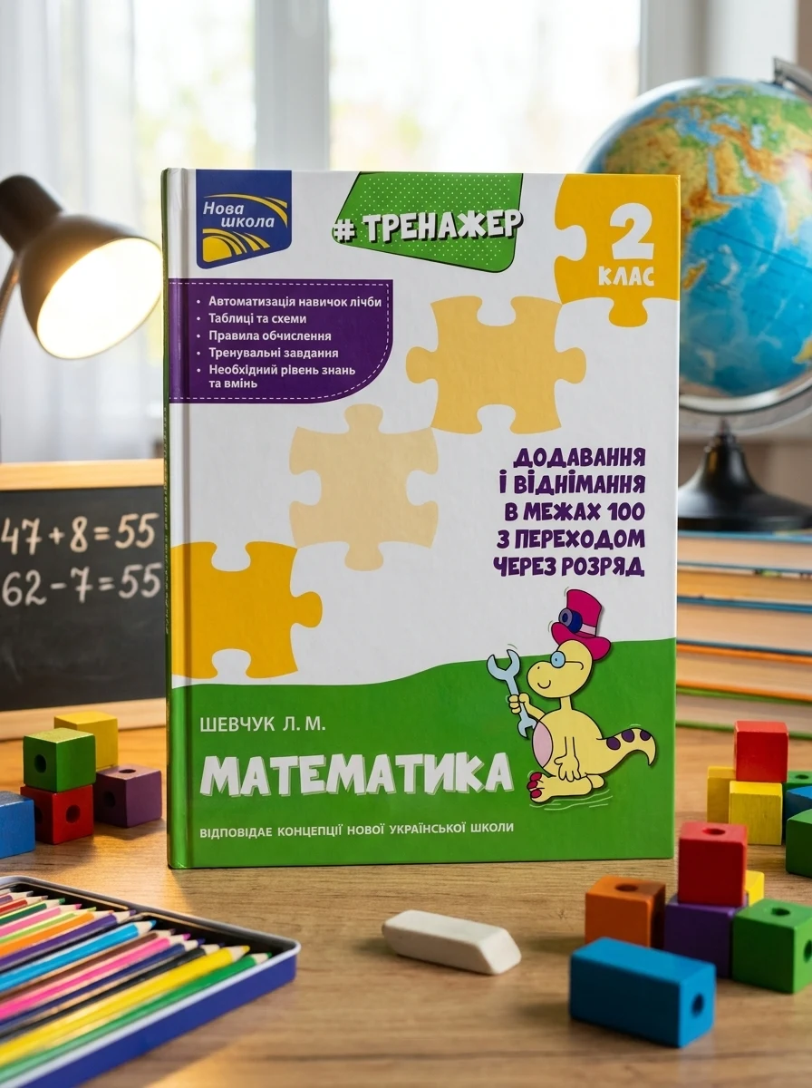 Тренажер з математики. Додавання і віднімання в межах 100 з переходом через розряд — Дитяча література