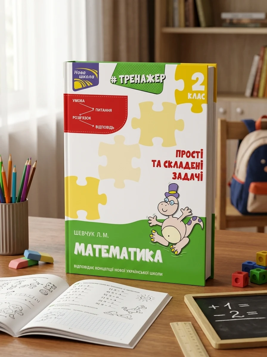 Тренажер з математики. Прості та складені задачі. 2 клас — Дитяча література